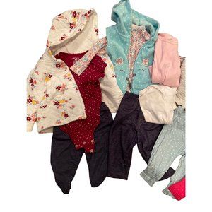 Carter's 6 month baby girl 13 piece lot floral, hearts, polka dots
